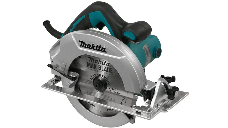 Makita's 7-1/4 inch Compact Circular Saw on a white background