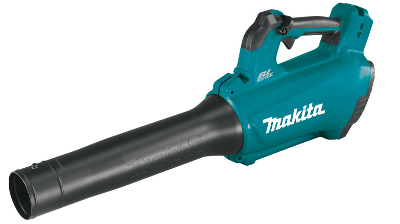 Makita's LXT Brushless Cordless Blower on a white background
