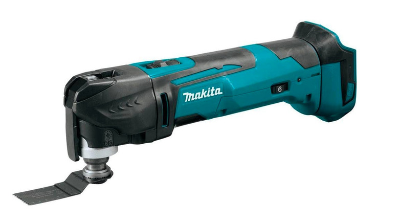 Makita's LXT Oscillating Multi-Tool on a white background