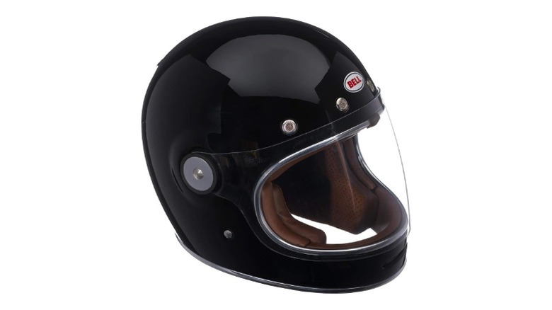 Black helmet with Bell logo on the front