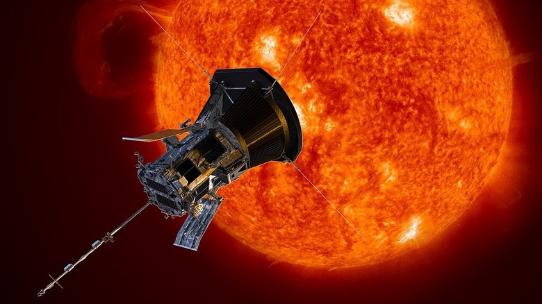 Artist rendering of Parker Solar Probe approaching the sun
