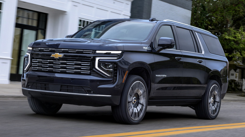 2025 Chevrolet Suburban on the road