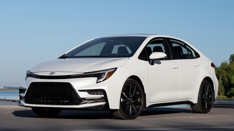 2025 Toyota Corolla by a lake