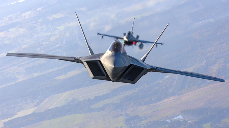 Fighter jets in flight over Poland