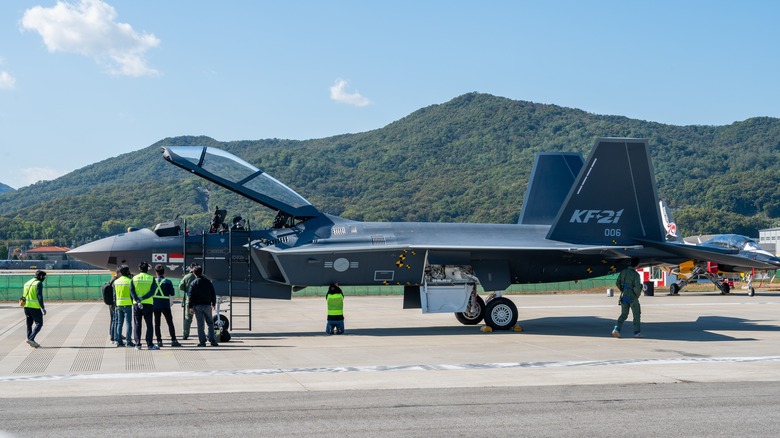 KAI KF-21 Boramae parked at air show