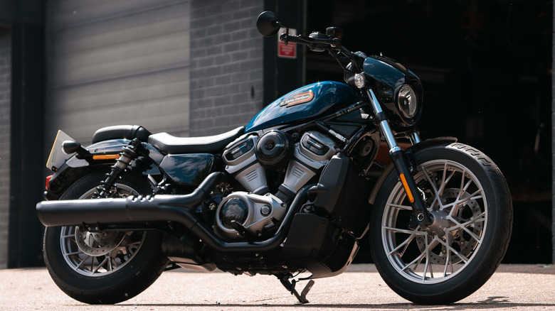 A blue color 2024 Harley-Davidson Nightster cruiser motorcycle