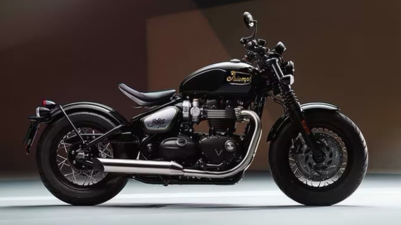 A black color 2023 Triumph Bonneville Bobber