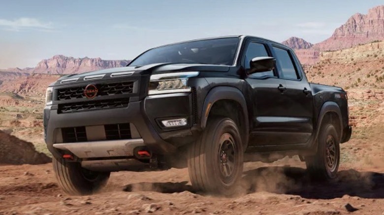 A black 2025 Nissan Frontier