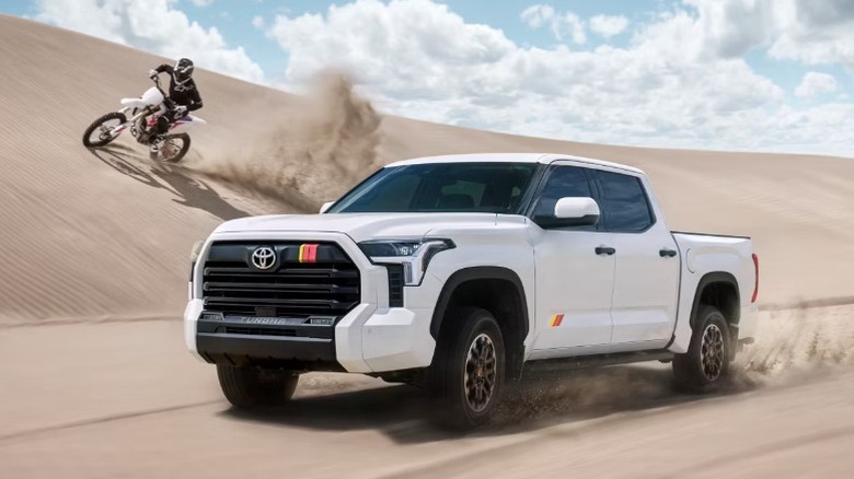 A white 2026 Toyota tundra