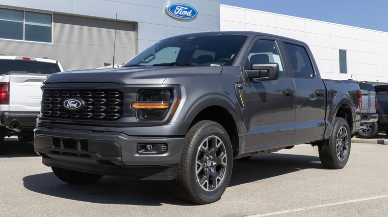 Ford F-150 parked at dealership