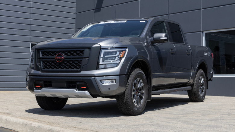 Nissan Titan on display at dealership