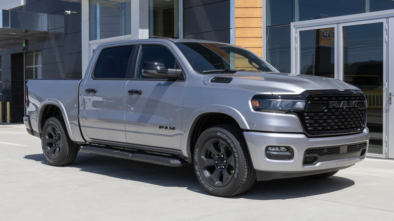 Ram 1500 parked at dealership