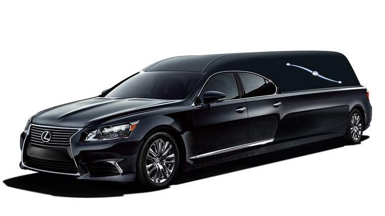 Lexus LS hearse front 3/4