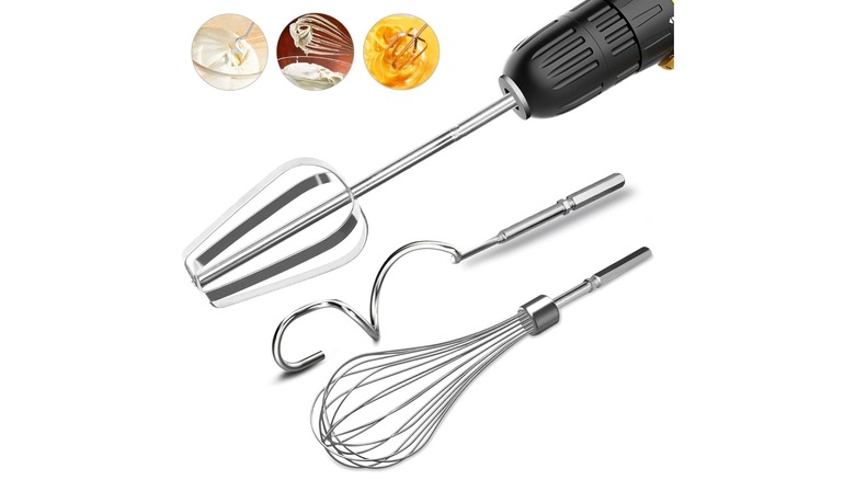 Homicozy 3-Piece Stainless Steel Whisk Attachment Set