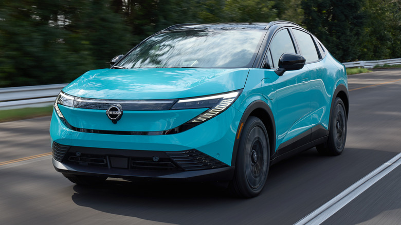 Nissan Leaf on the road