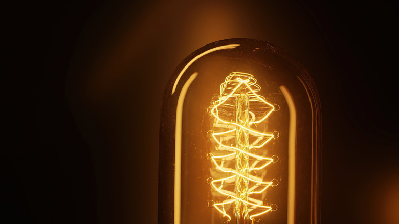 closeup of a lightbulb