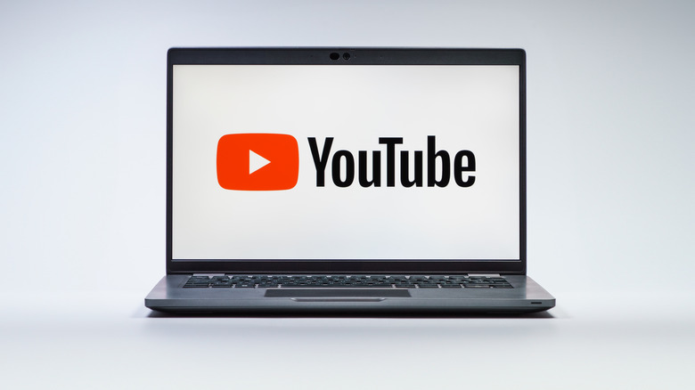 YouTube on laptop screen