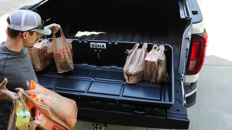 Duha cargo organizer in a truck