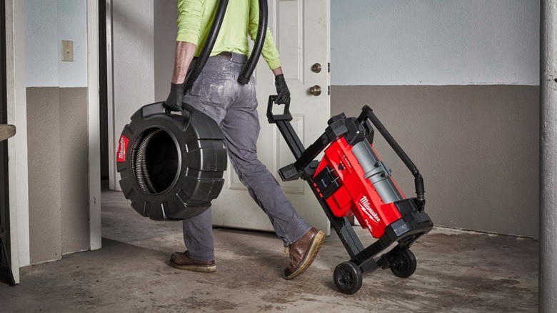 rolling sewer sectional machine on floor