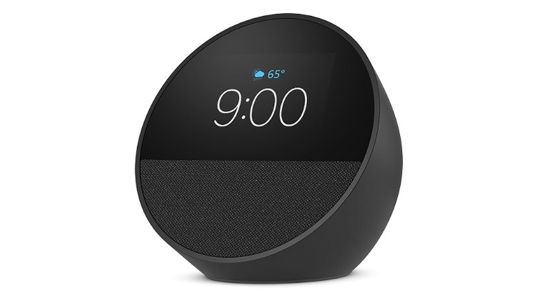 Black Amazon Echo Spot device