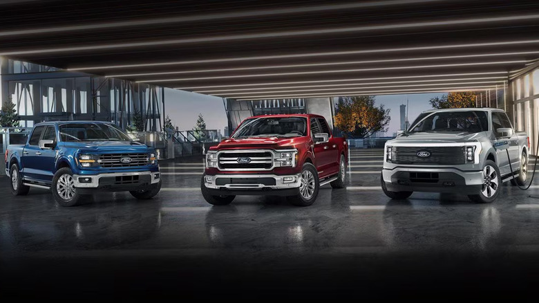 Ford F-150 gas, hybrid, and electric trucks