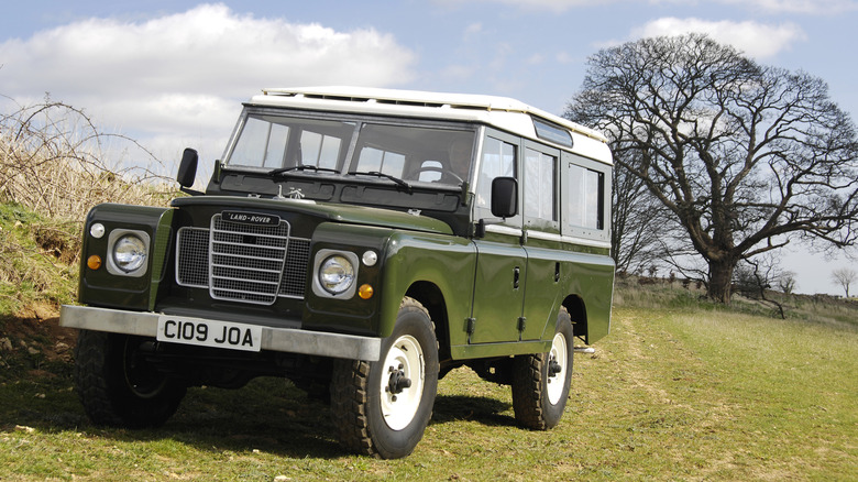 Land Rover Series III in the English countryside