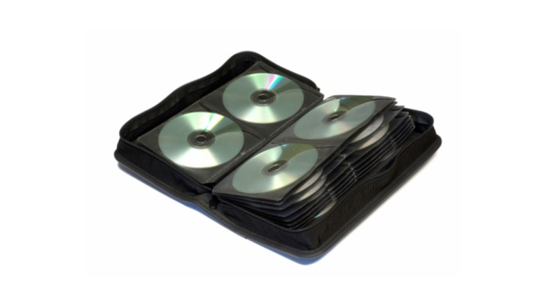 CD wallet organizer on a white background