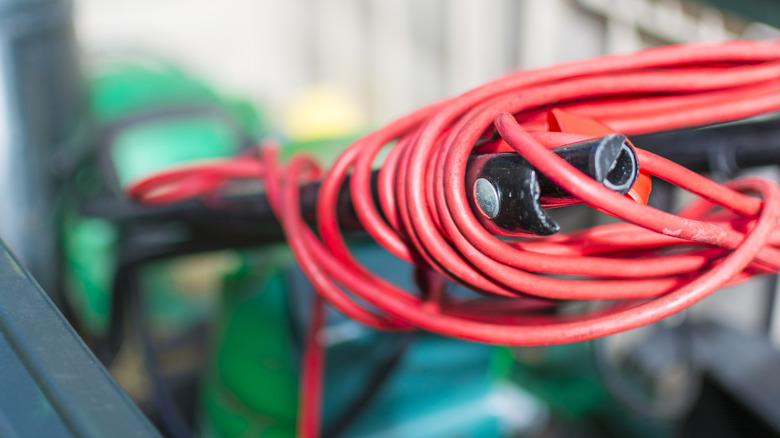 Red cable for an electric-powered lawn mower