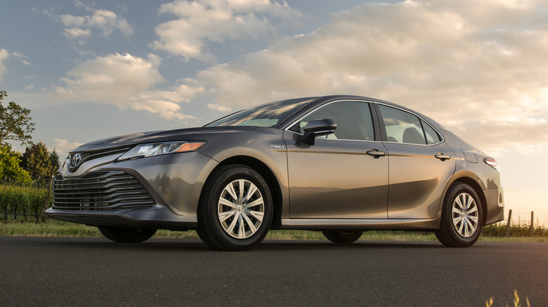 2018 Toyota Camry Hybrid low angle shot