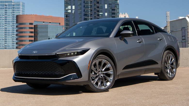2023 Toyota Crown in a city parking lot