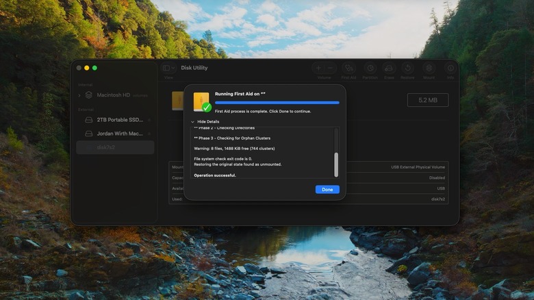 Disk Utility on macOS Desktop