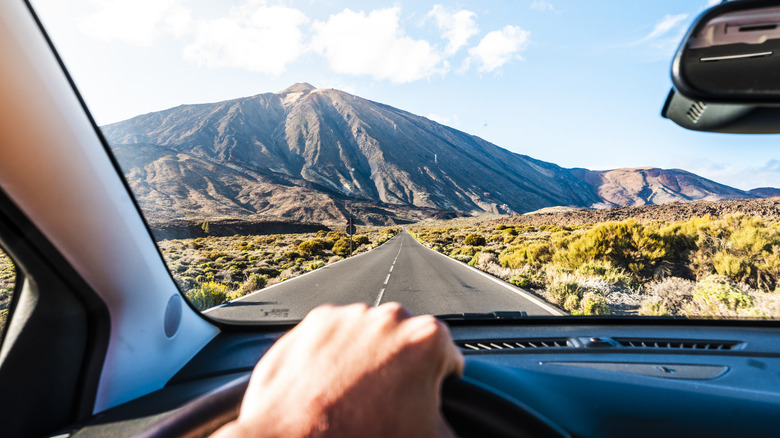 Scenic views on a road trip