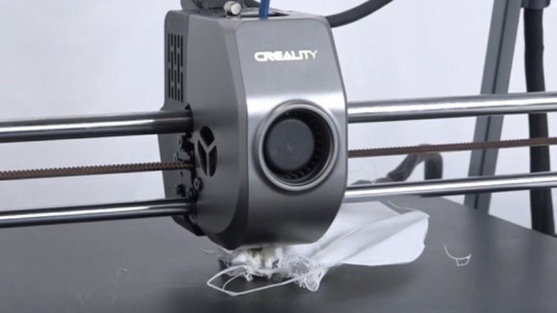 Creality printer with layer shift and filament clog