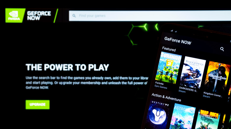 The NVIDIA GeForce Now homepage