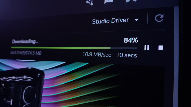 Downloading NVIDIA Studio drivers from GeForce Experience software