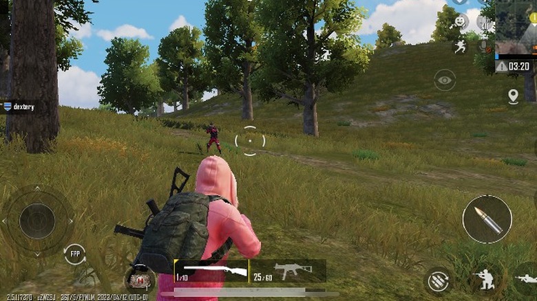 PUBG Mobile pink hoodie player
