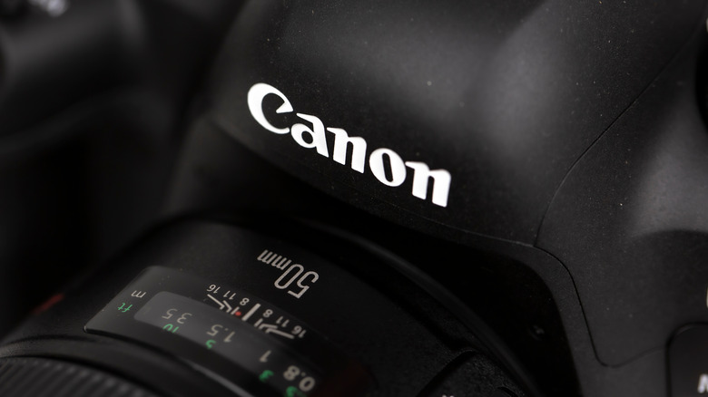 Close up of Canon DSLR camera