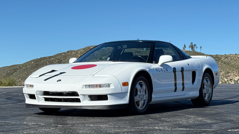 Acura NSX parked in the mountains