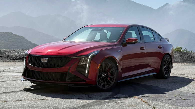 Cadillac CT5-V Blackwing parked in the mountains