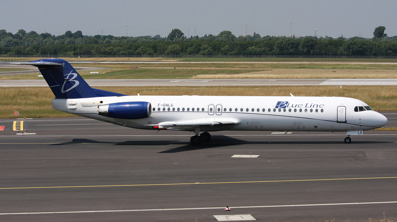 Plane waiting on taxiway