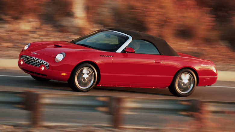 Ford Thunderbird on the road