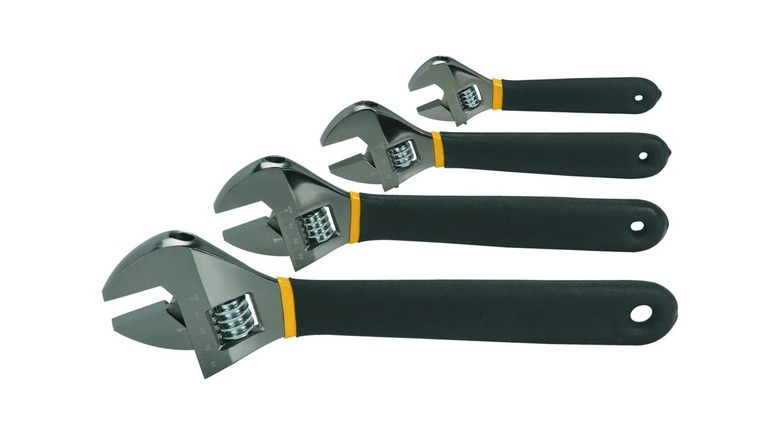 Pittsburgh Adjustable Laser-Etched Wrench Set (4-Piece)