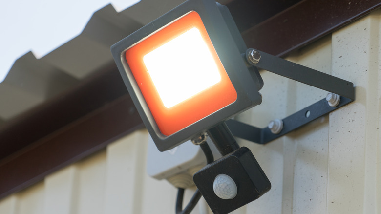 Close up of outdoor light