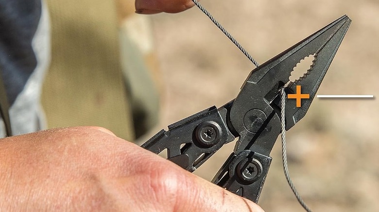 Gerber multitool pliers cutting a wire