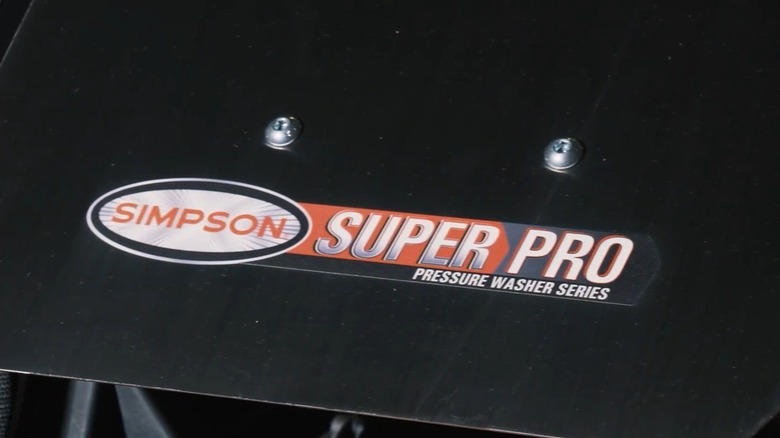 Close up of Simpson pressure washer
