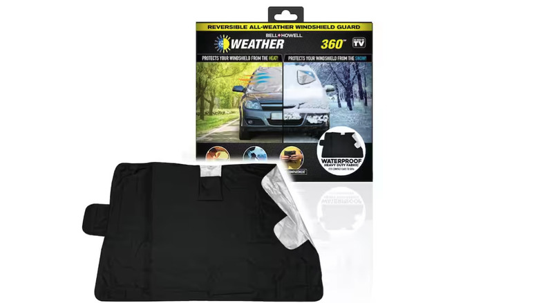 Bell + Howell Weather Force 360 Heavy-Duty Reversible Windshield Cover Protector on display