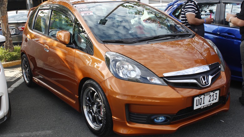 Orange Honda Fit