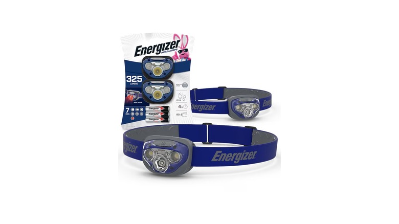 Energizer 325-Lumen LED Headlamp next to its box