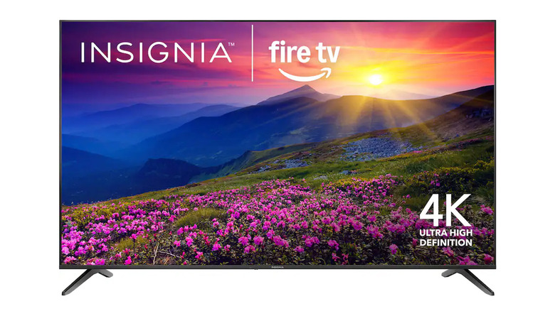 A close up of an Insignia Class F50 Smart TV