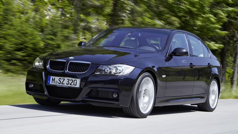 E90 BMW 3-Series on the road